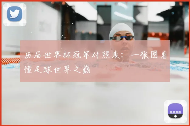 历届世界杯冠军对照表:一张图看懂足球世界之巅